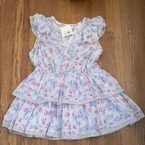 Blue and purple floral dress